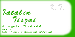 katalin tiszai business card